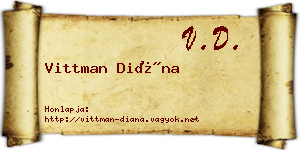 Vittman Diána névjegykártya